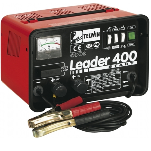 TELWIN Battery Charger 1kW-6.4kW, 12/24V Battery 12kg Leader400 - Click Image to Close